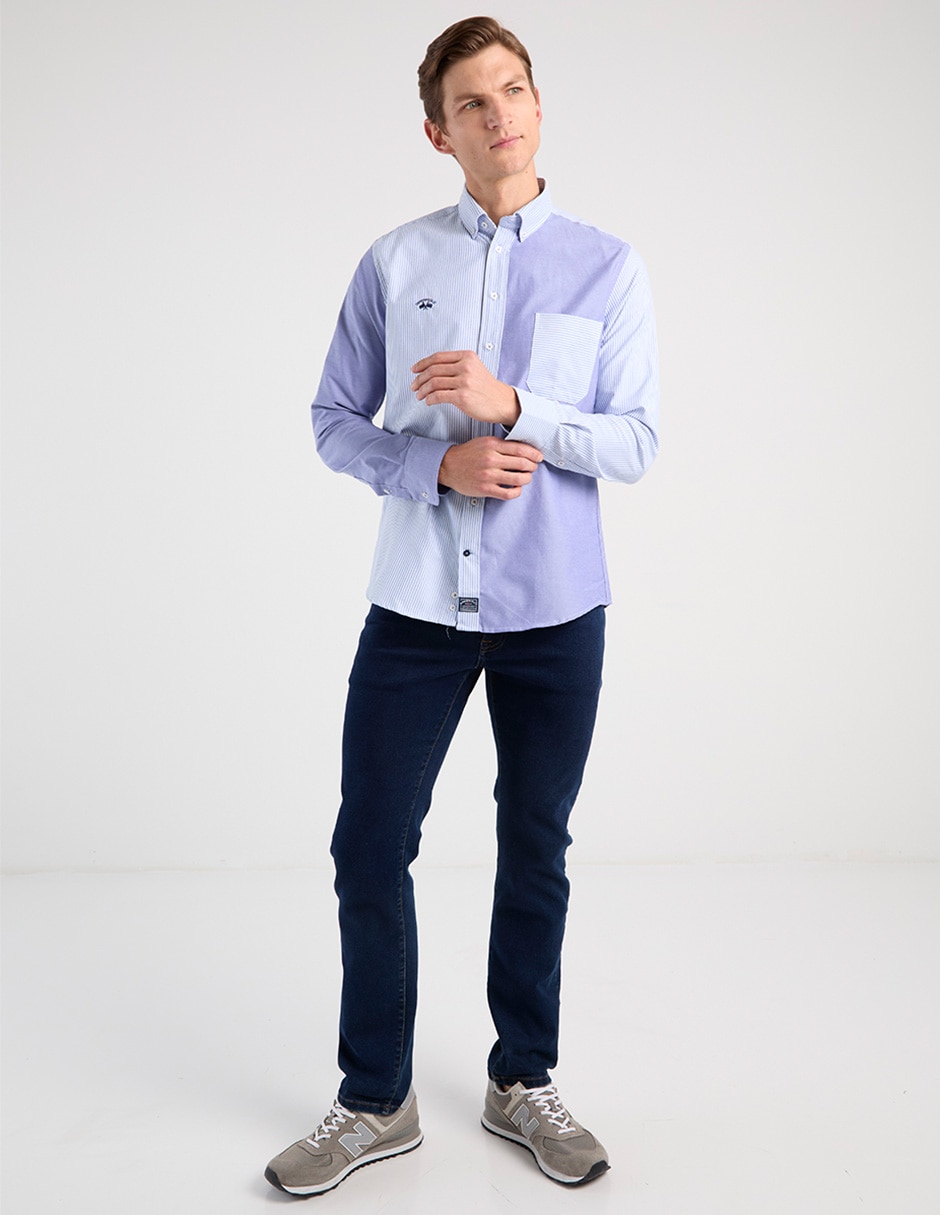 Camisa casual manga larga para hombre 3