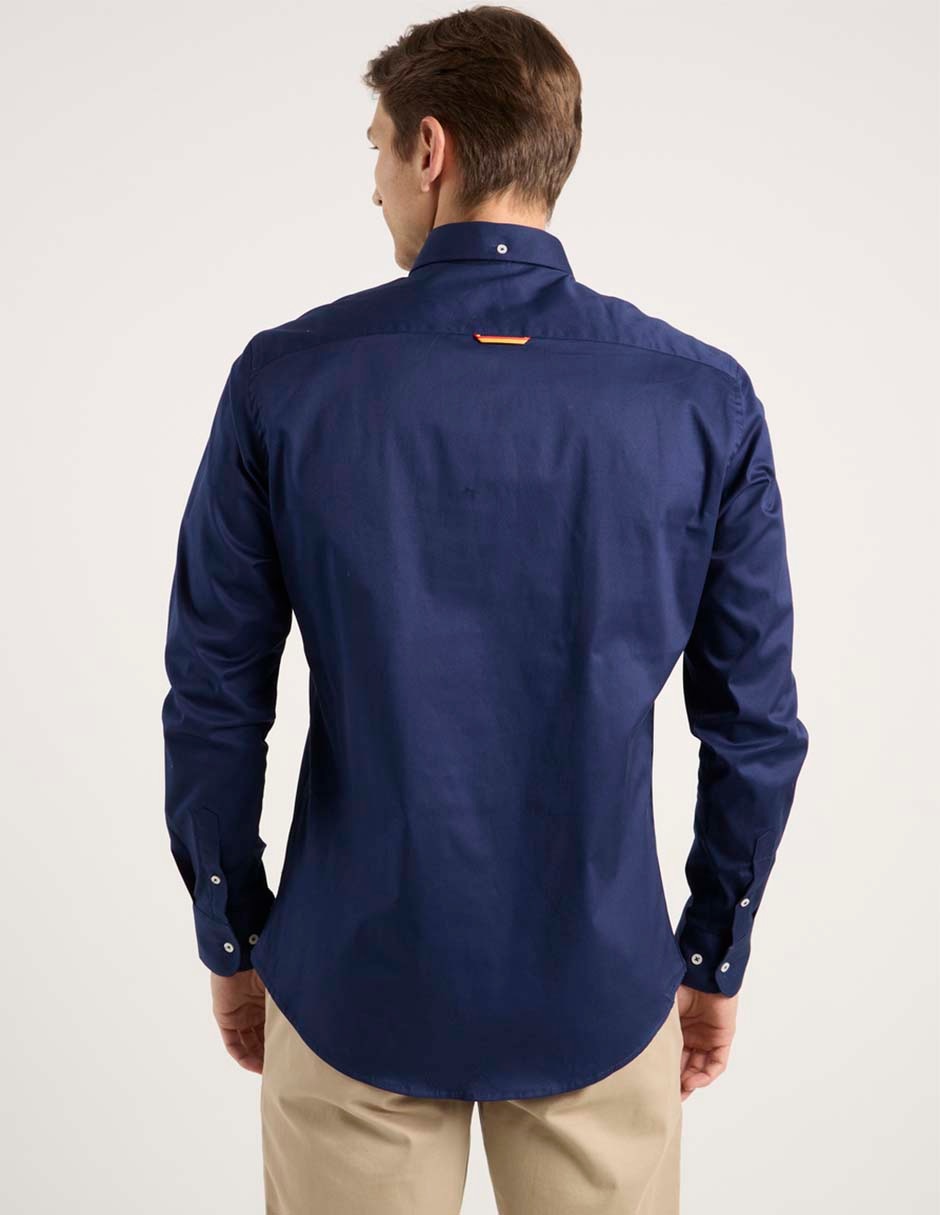 Camisa business casual de algodón manga larga para hombre 2