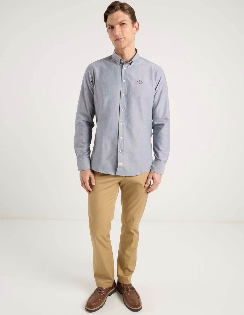 Camisa casual manga larga para hombre 3