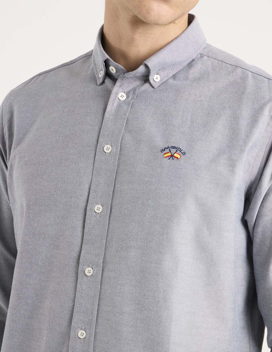 Camisa casual manga larga para hombre 4