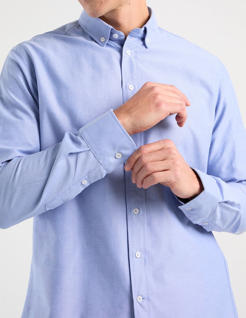 Camisa casual manga larga para hombre 5