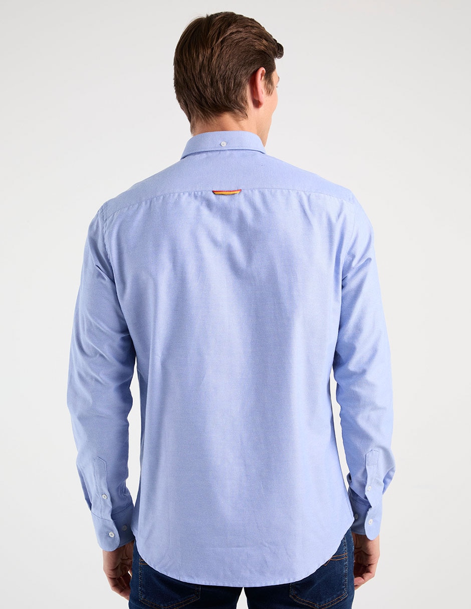 Camisa casual manga larga para hombre 6