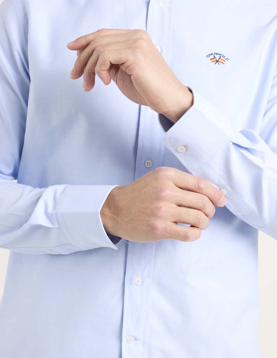 Camisa casual manga larga para hombre 5
