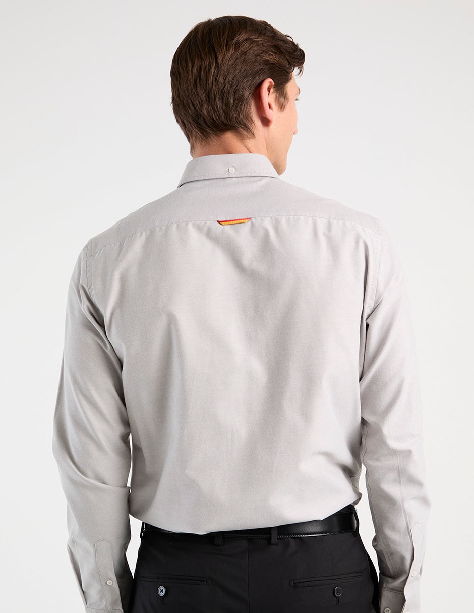 Camisa business casual de algodón manga larga para hombre 6