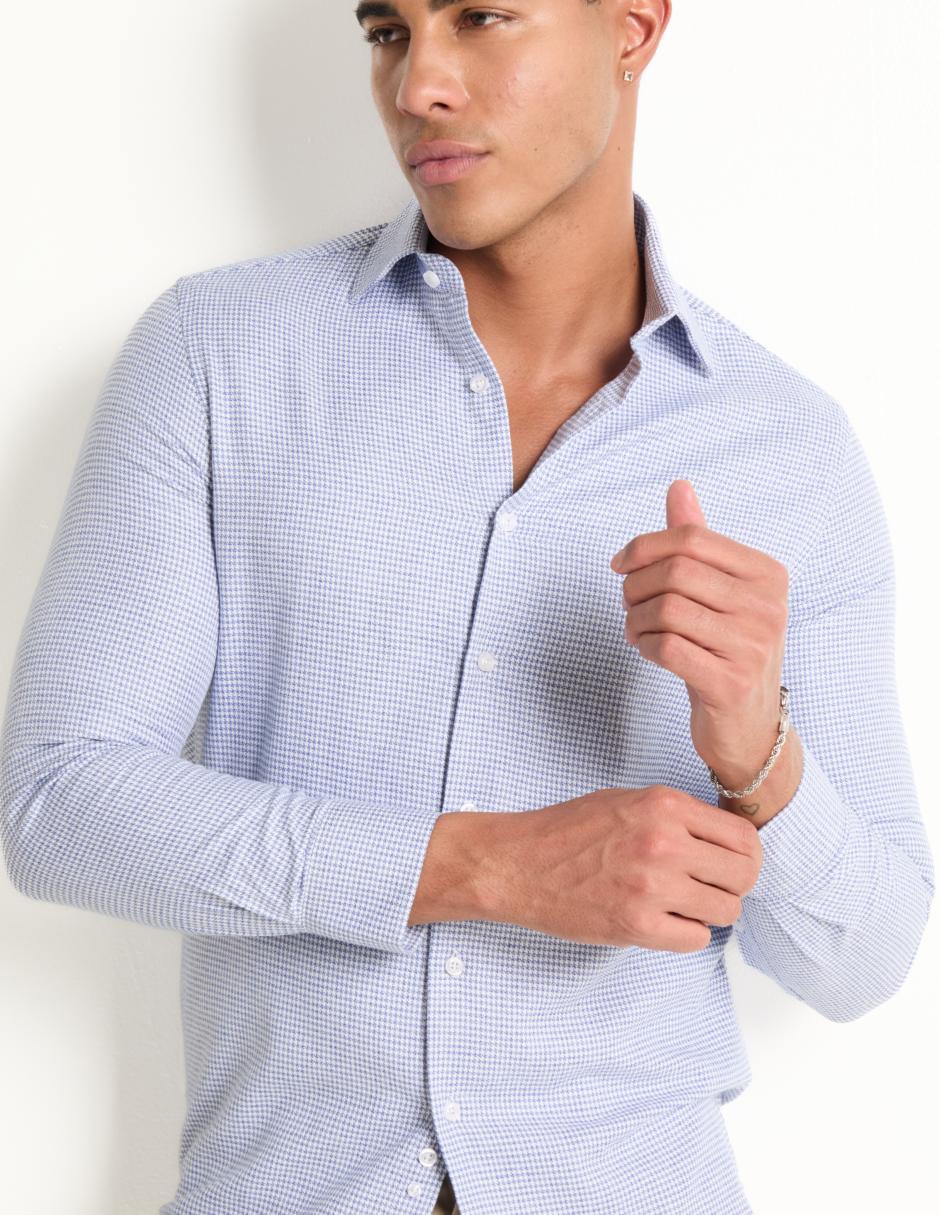 Camisa de vestir de algodón manga larga para hombre 4