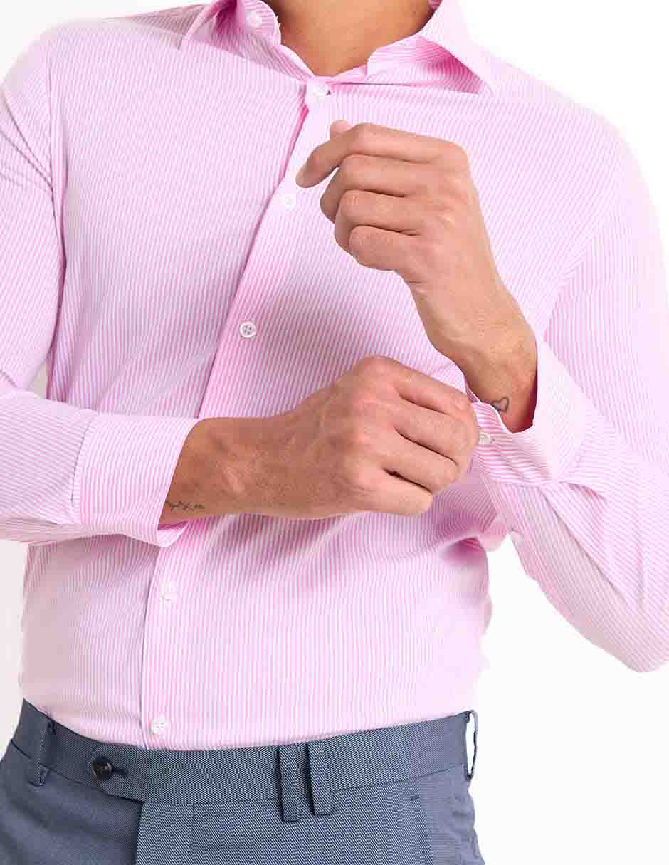 Camisa de vestir de algodón manga larga para hombre 5