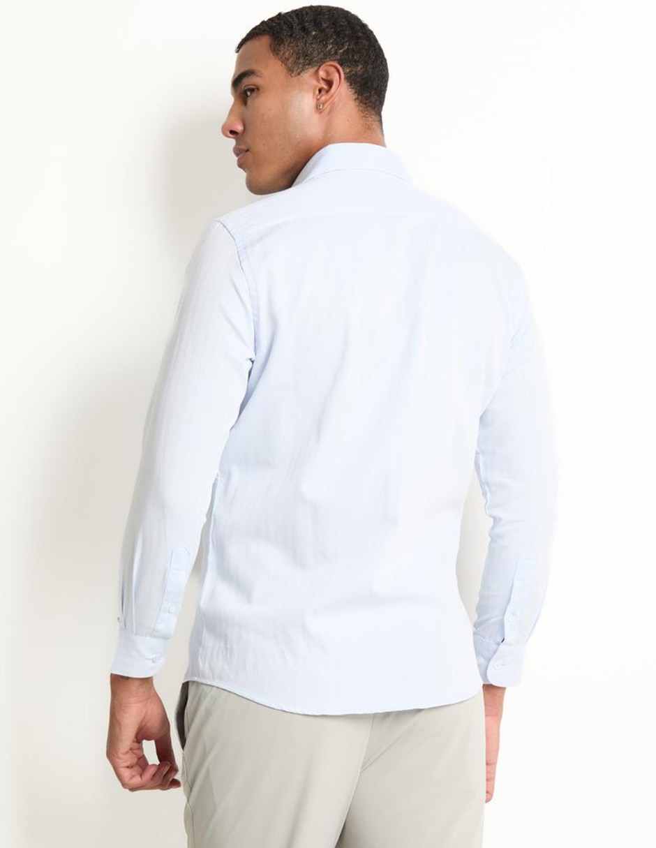 Camisa de vestir de algodón manga larga para hombre 2