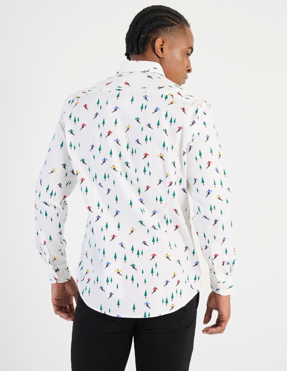 Camisa casual manga larga para hombre 2