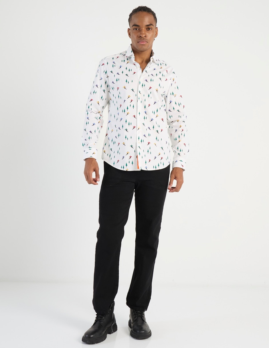 Camisa casual manga larga para hombre 3
