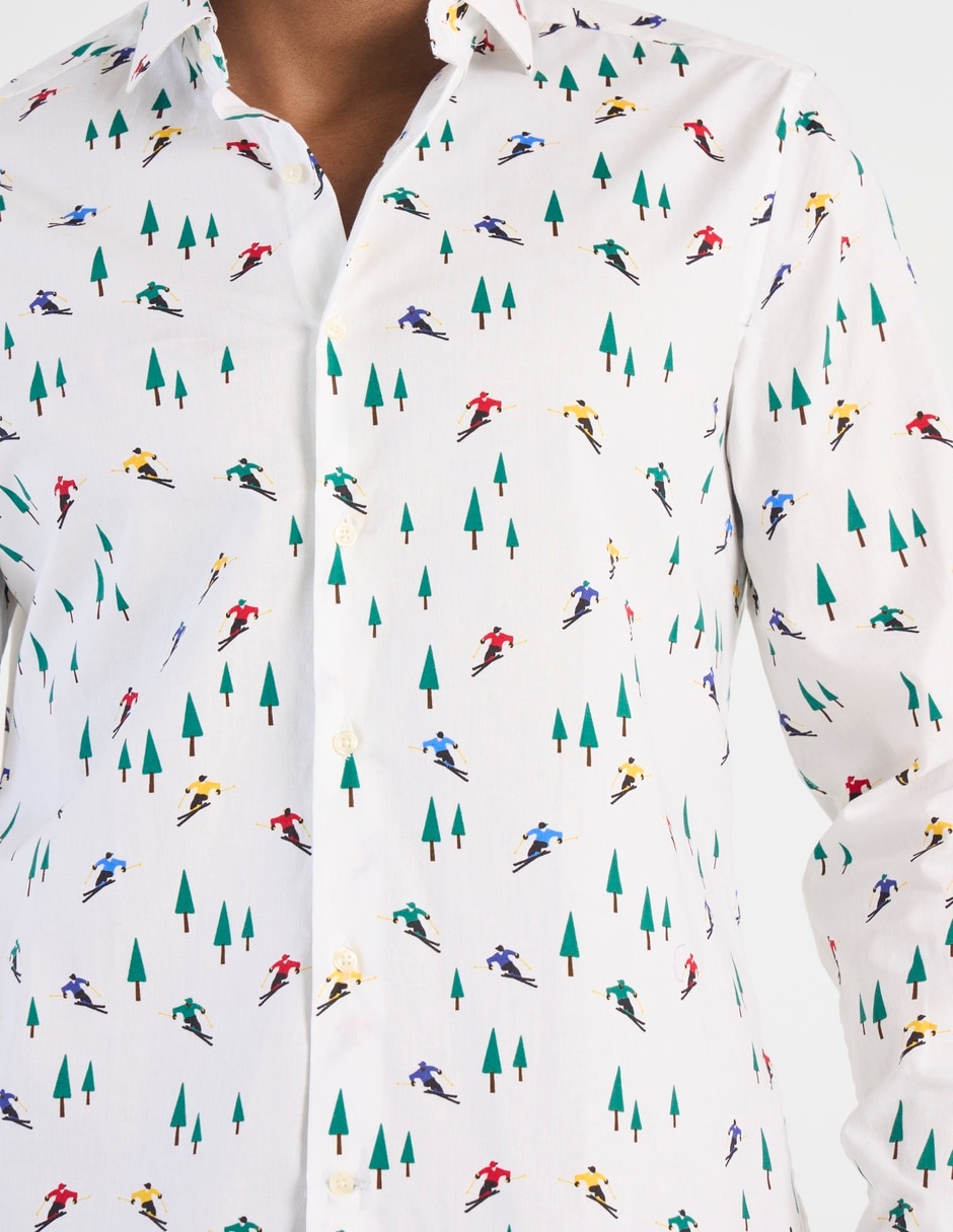 Camisa casual manga larga para hombre 4