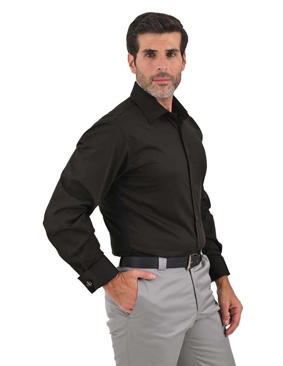 "camisa/sobrecamisa" formal michel blanc "de" (si aplica) bambú "manga" larga "para hombre"