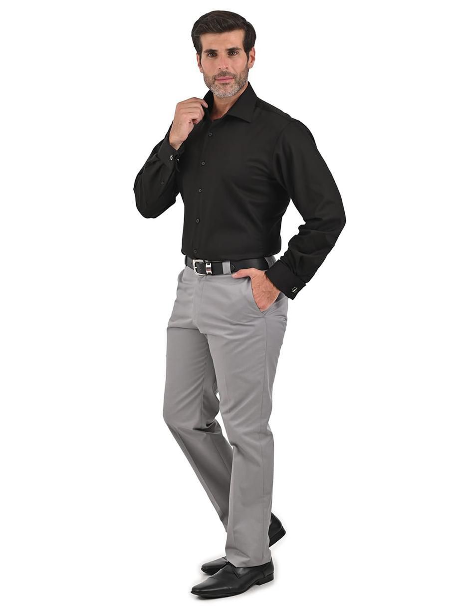 "camisa/sobrecamisa" formal michel blanc "de" (si aplica) bambú "manga" larga "para hombre"