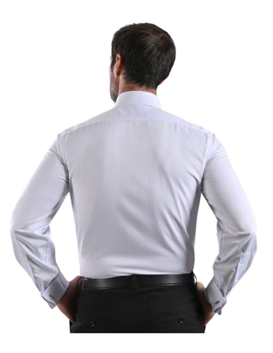 Camisa de vestir de bambú manga larga para hombre 4