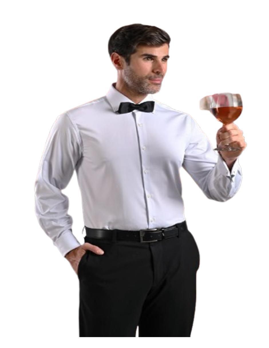 Camisa de vestir de bambú manga larga para hombre 8