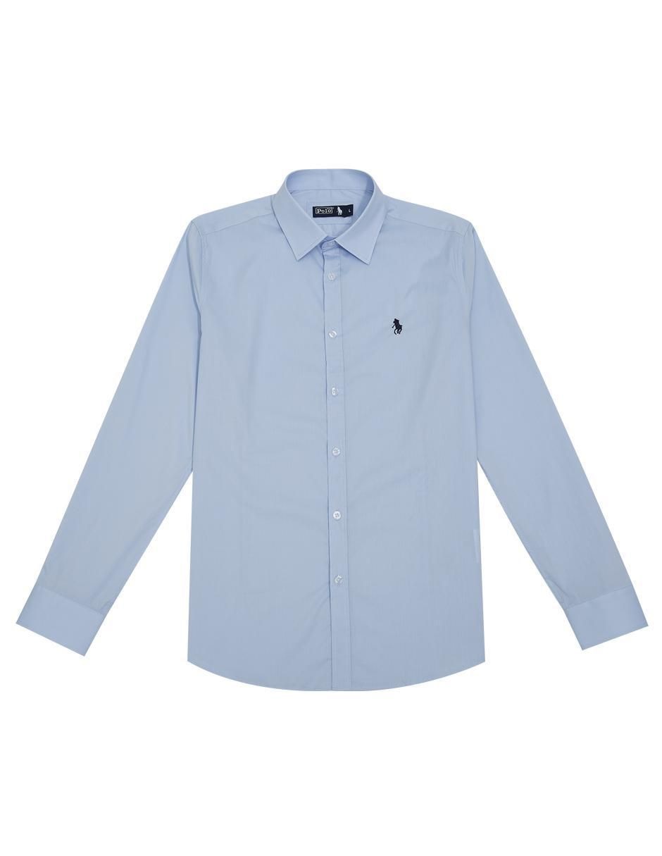 Camisa de vestir de algodón manga larga para hombre 3