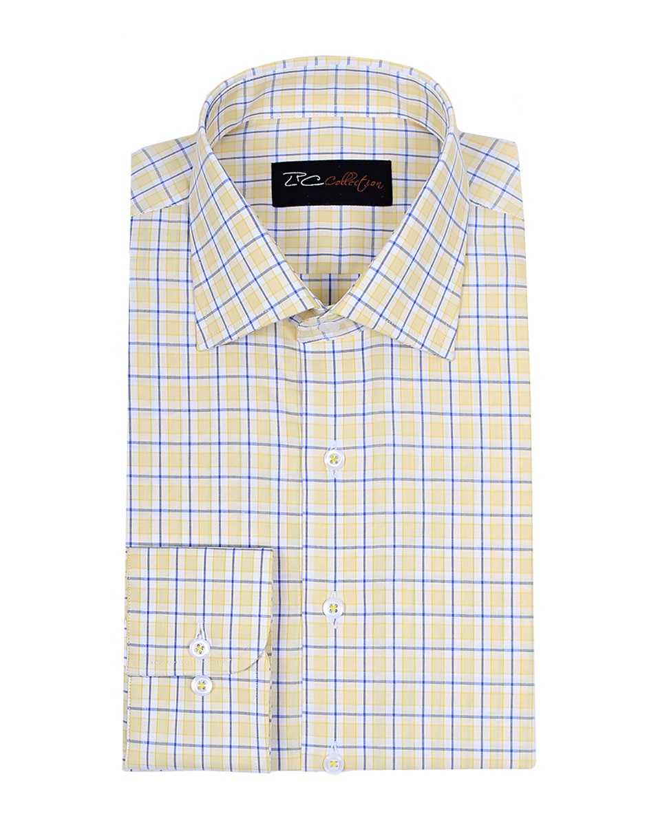 Camisa de vestir de algodón manga larga para hombre 1