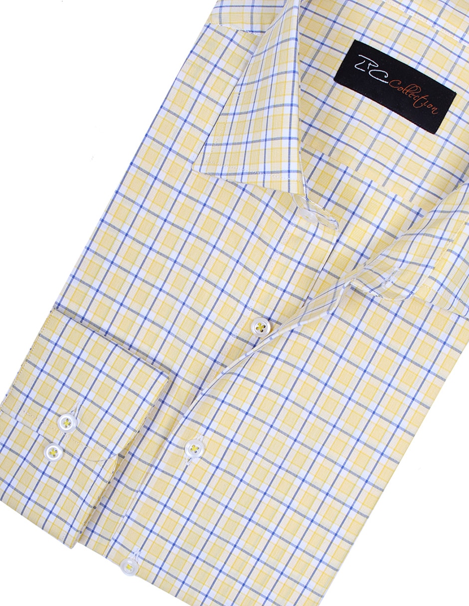 Camisa de vestir de algodón manga larga para hombre 4