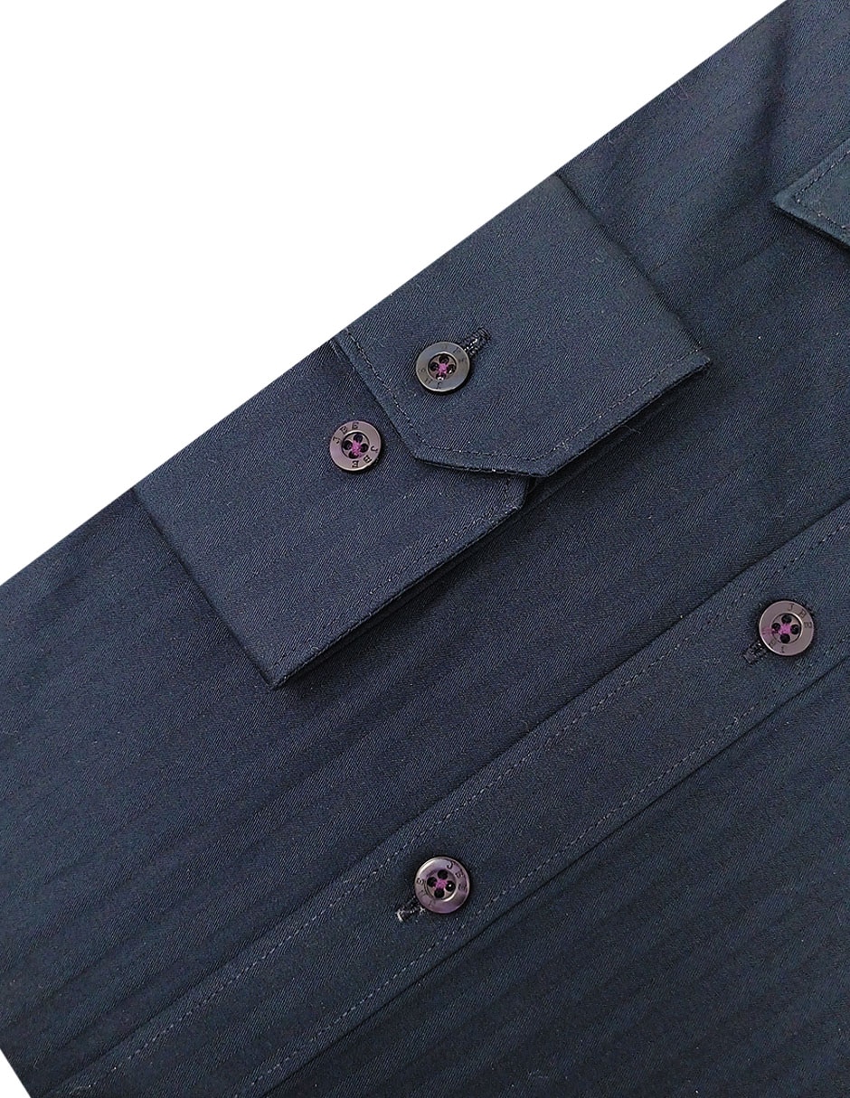 Camisa de vestir de algodón manga larga para hombre 4