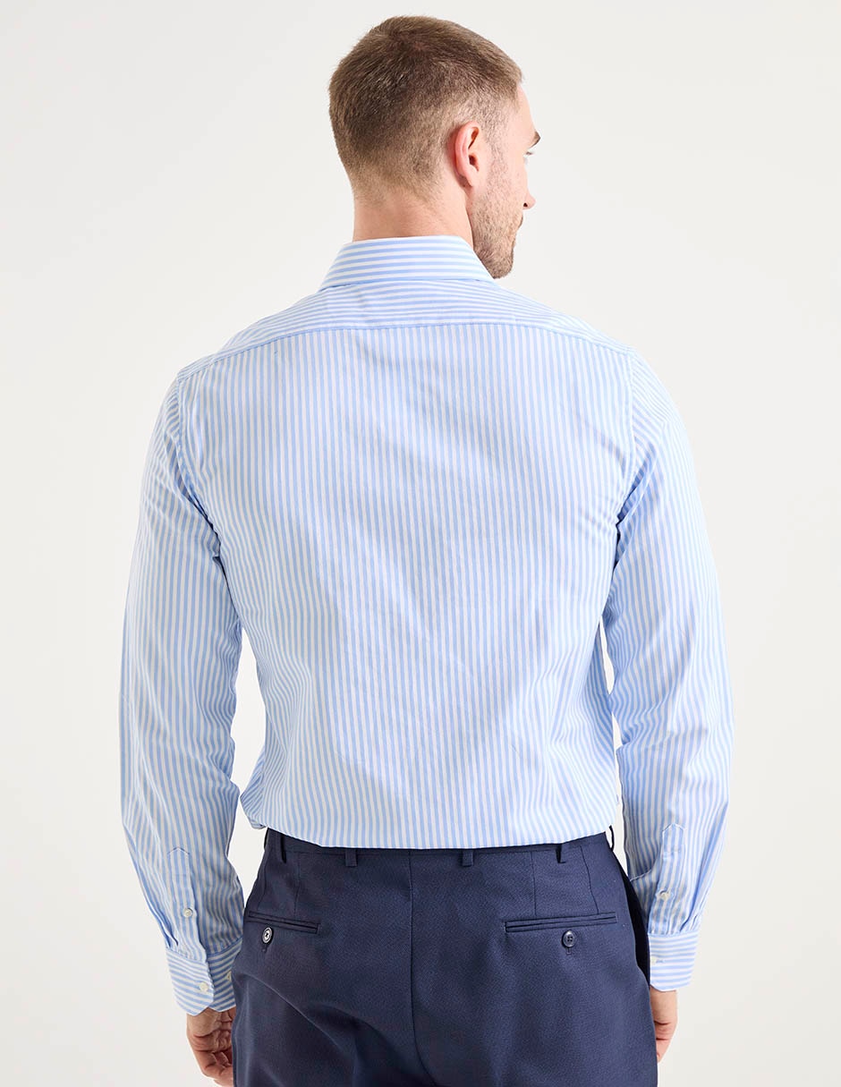 Camisa de vestir de algodón manga larga para hombre 2