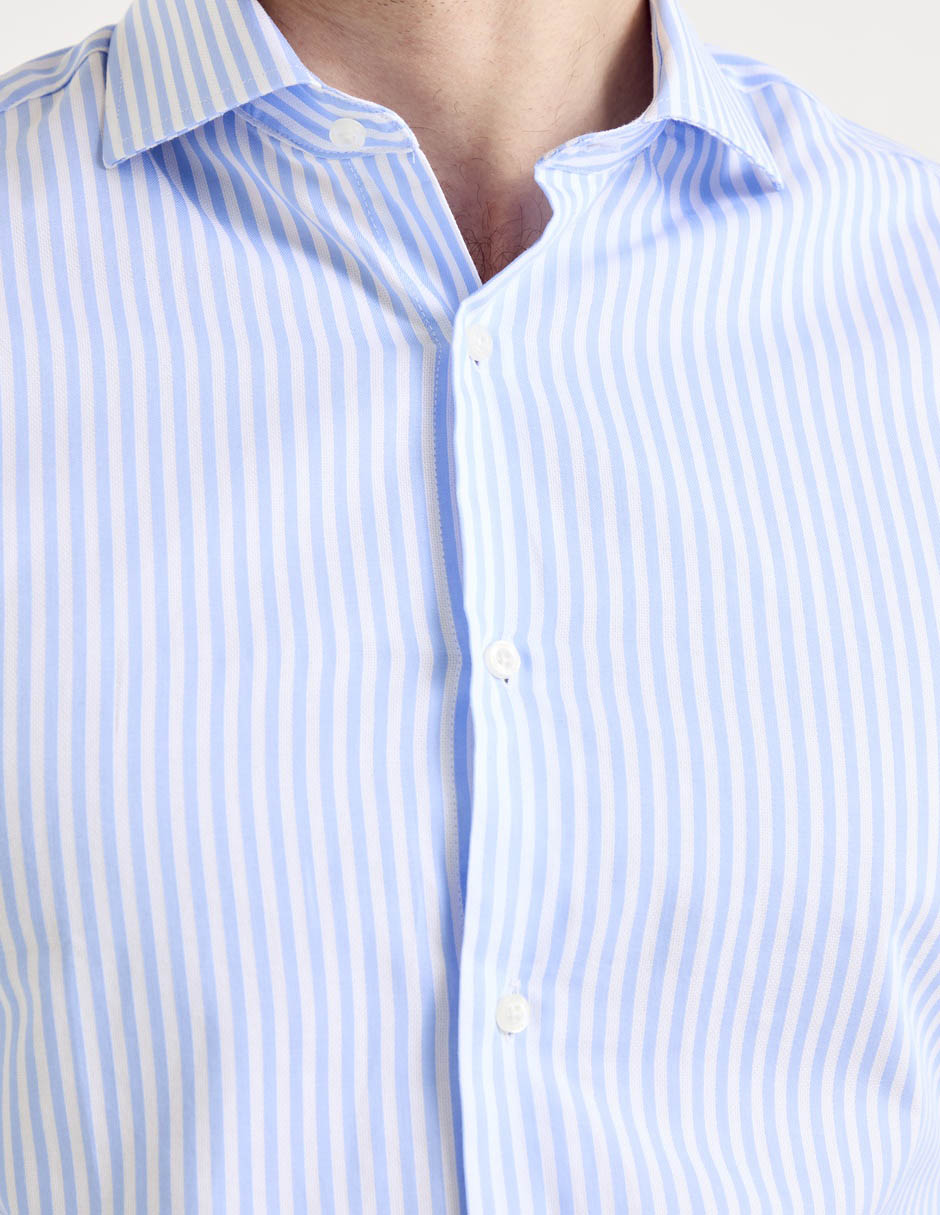 Camisa de vestir de algodón manga larga para hombre 4