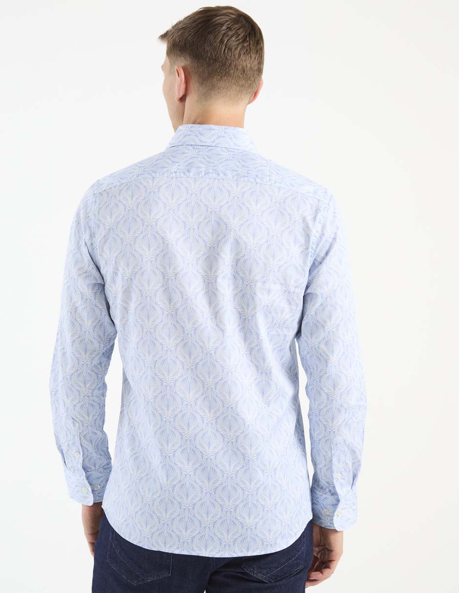 Camisa de vestir de algodón manga larga para hombre 2