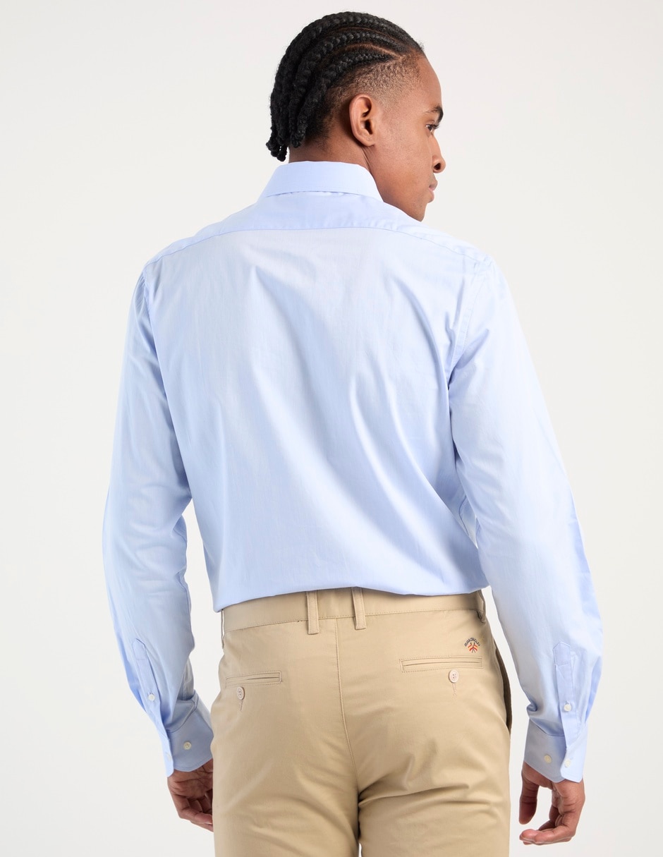 Camisa de vestir de algodón manga larga para hombre 2