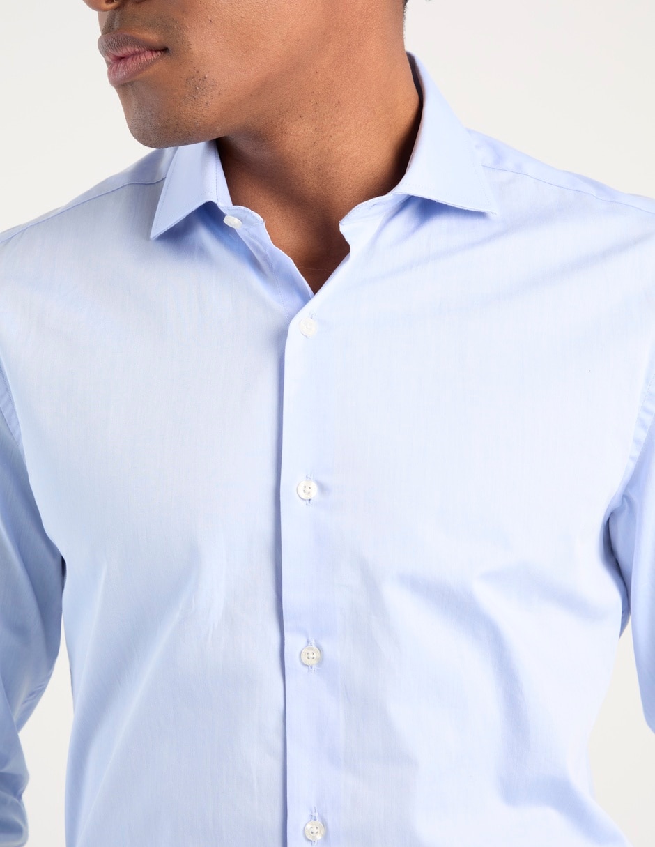Camisa de vestir de algodón manga larga para hombre 4