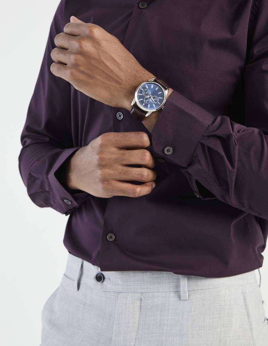 Camisa de vestir manga larga para hombre 5