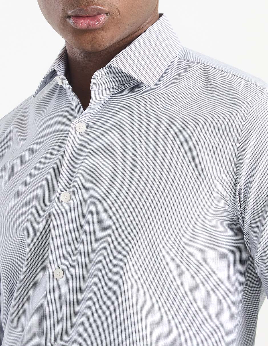 Camisa casual manga larga para hombre 4