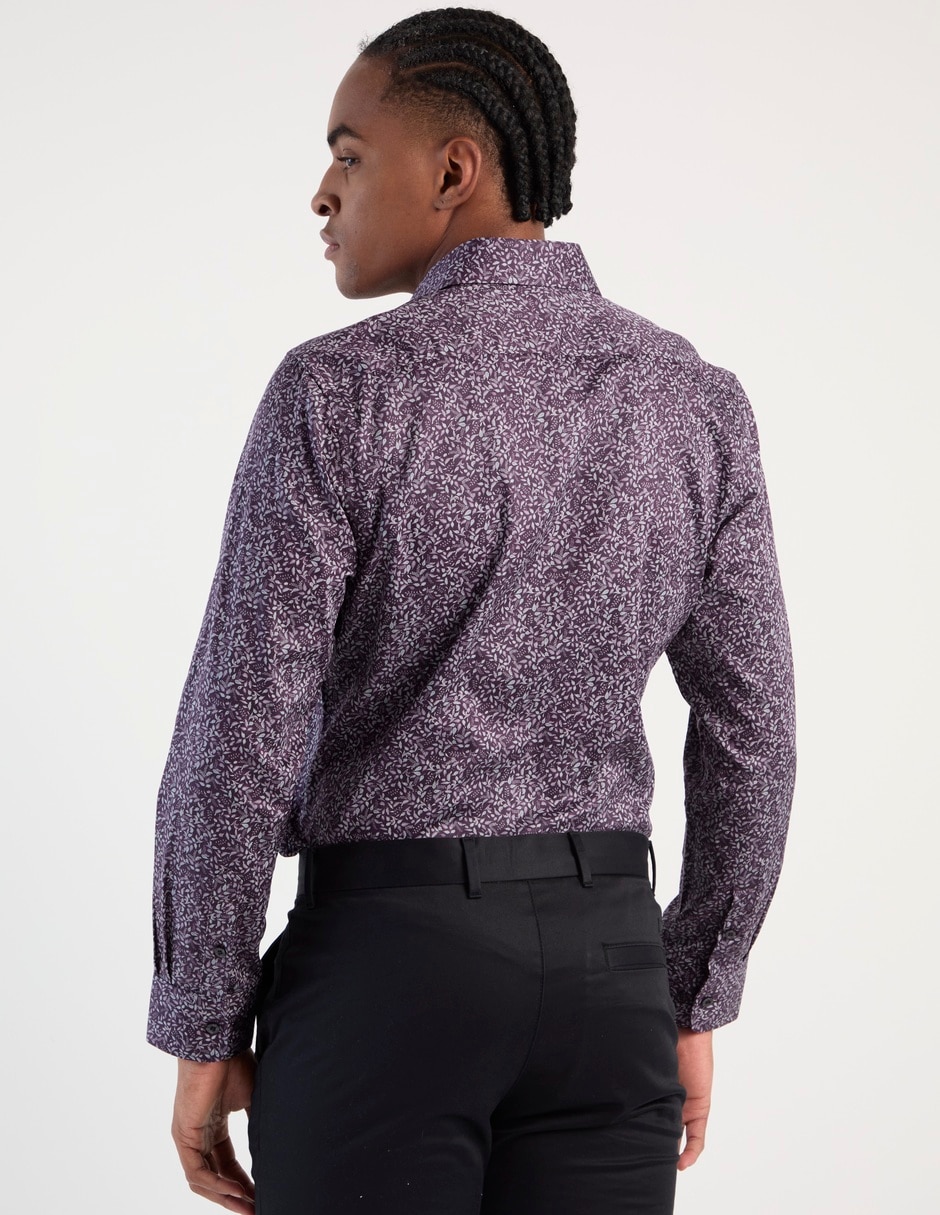 Camisa de vestir de algodón manga larga para hombre 2