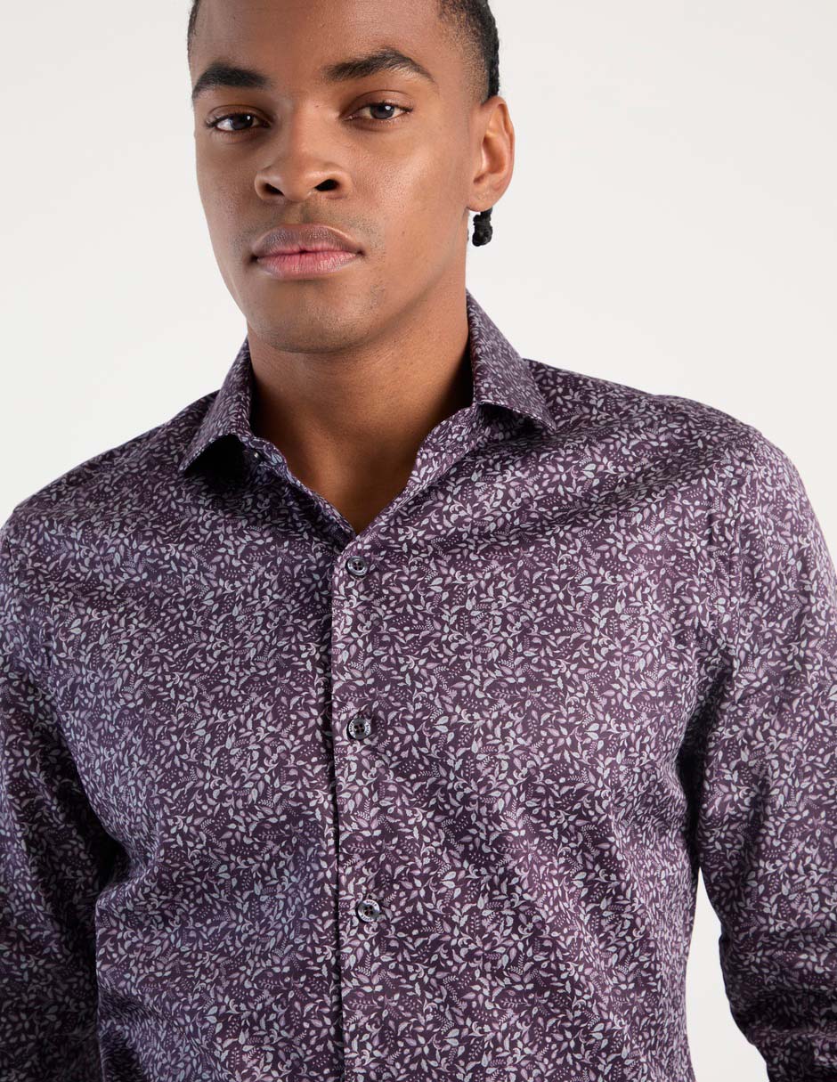Camisa de vestir de algodón manga larga para hombre 4