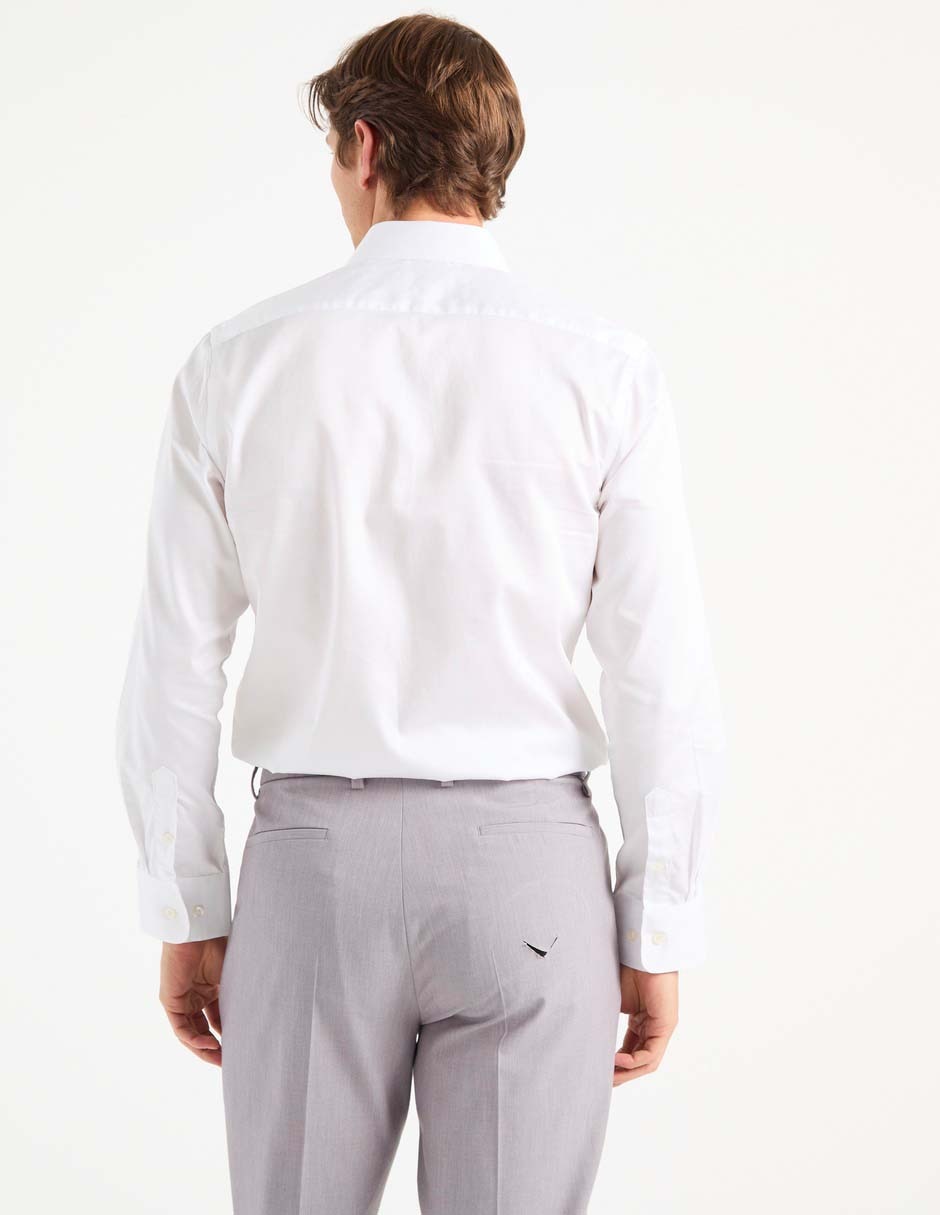 Camisa de vestir de algodón manga larga para hombre 2