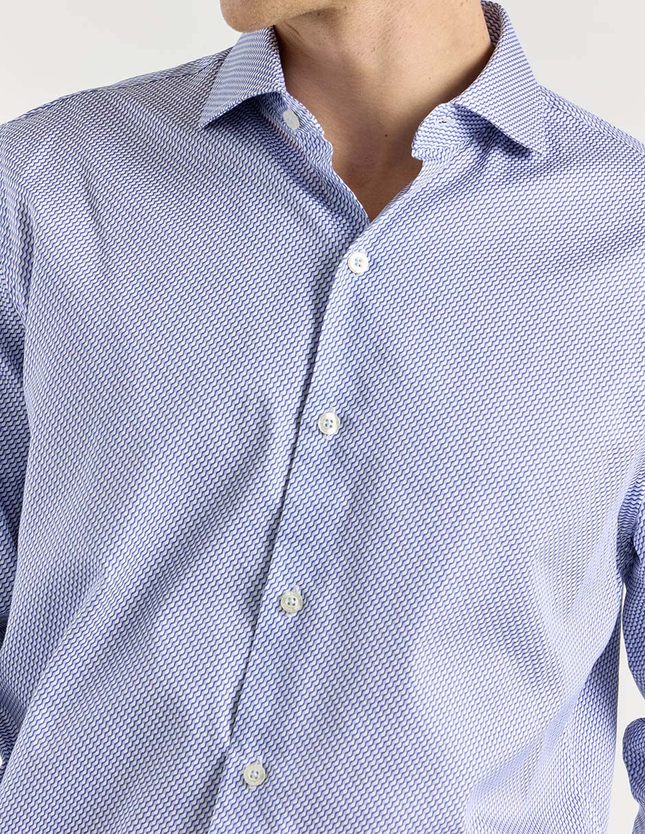 Camisa de vestir de algodón manga larga para hombre 4