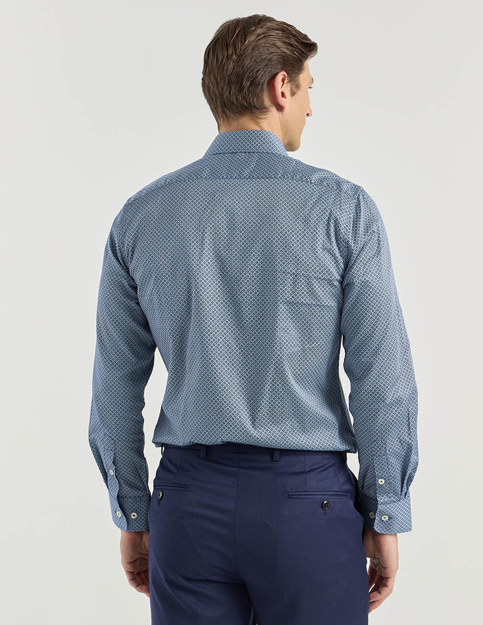 Camisa de vestir de algodón manga larga para hombre 2