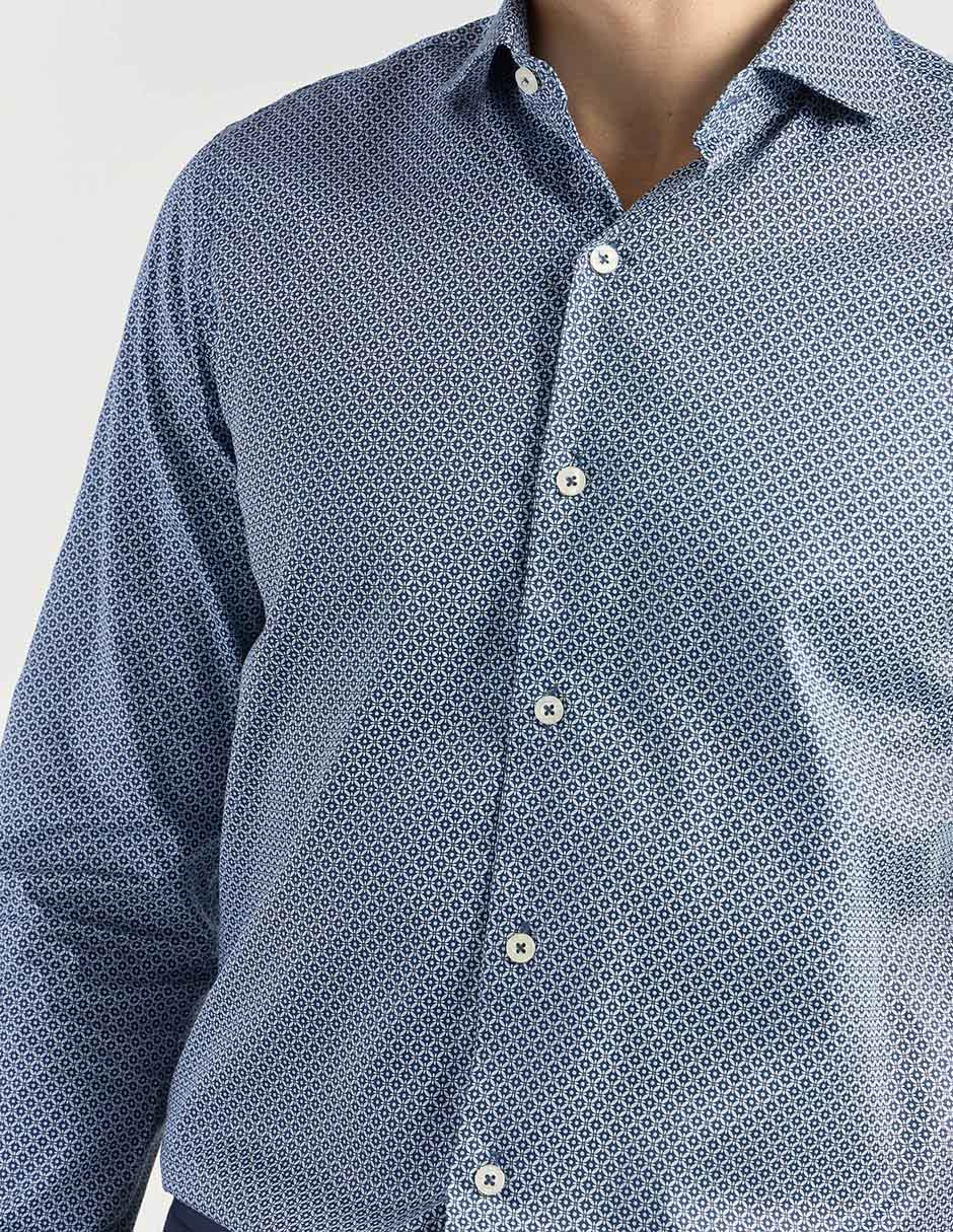 Camisa de vestir de algodón manga larga para hombre 4