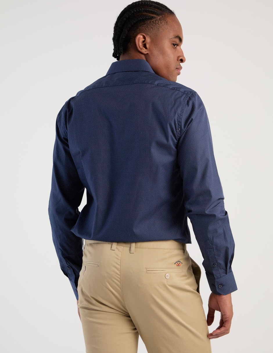 Camisa de vestir de algodón manga larga para hombre 2