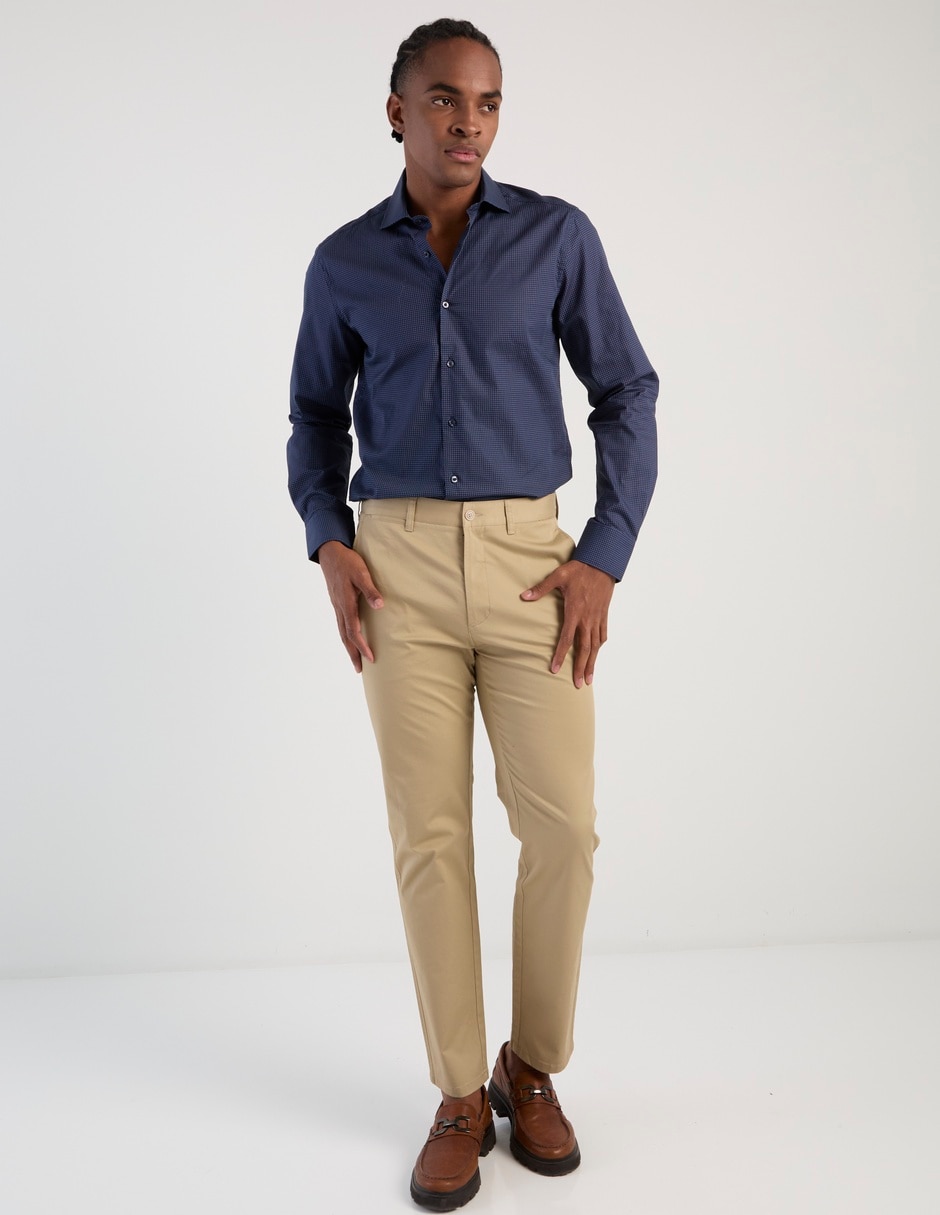 Camisa de vestir de algodón manga larga para hombre 3