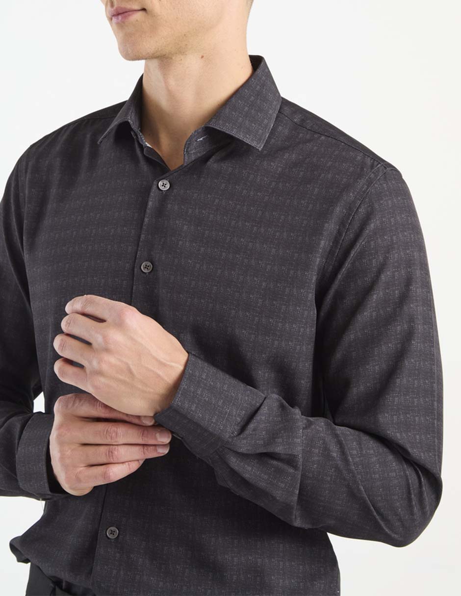 Camisa de vestir manga larga para hombre 4
