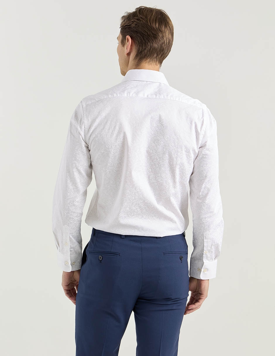 Camisa de vestir de algodón manga larga para hombre 2