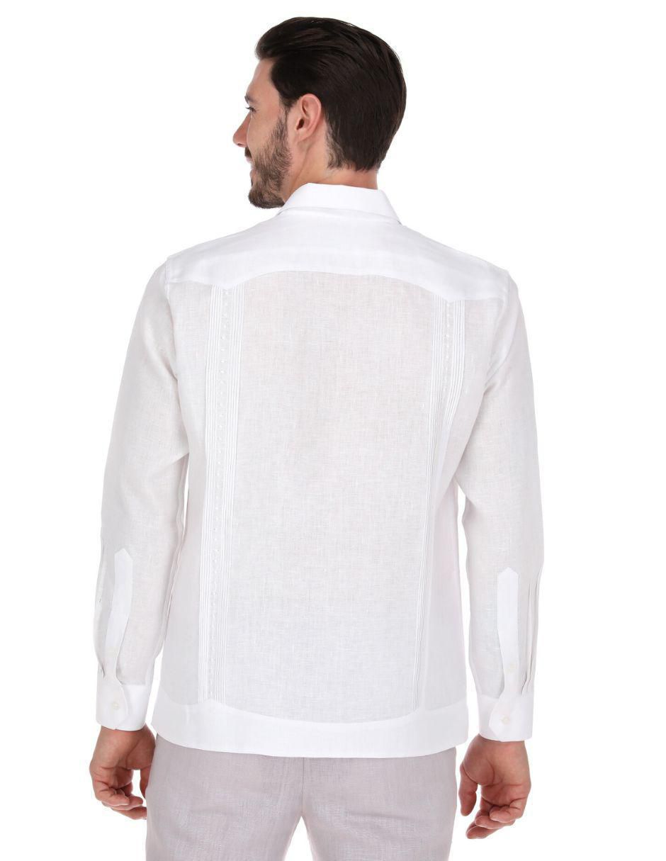 Guayabera manga larga para hombre 3
