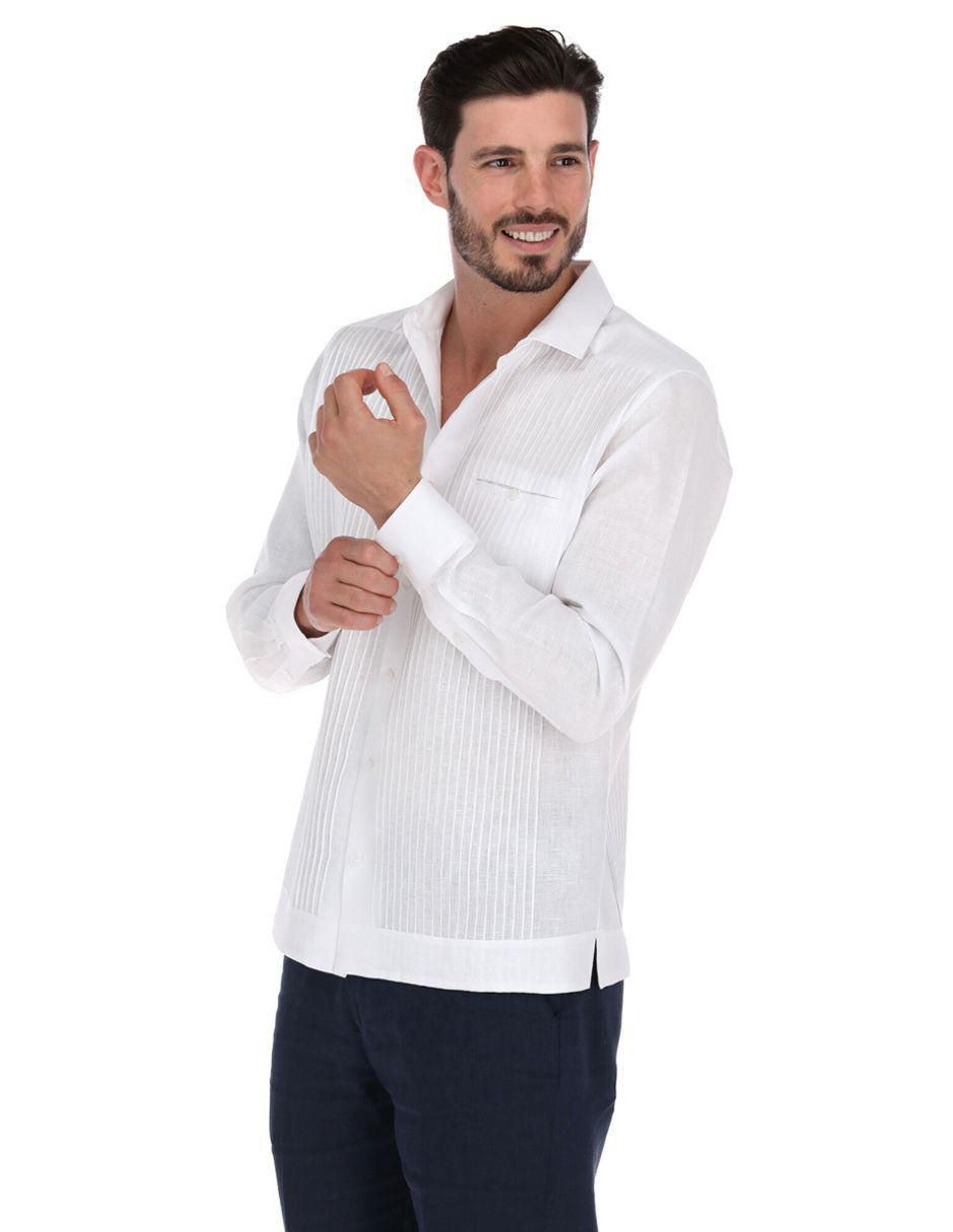 Guayabera manga larga para para hombre 3