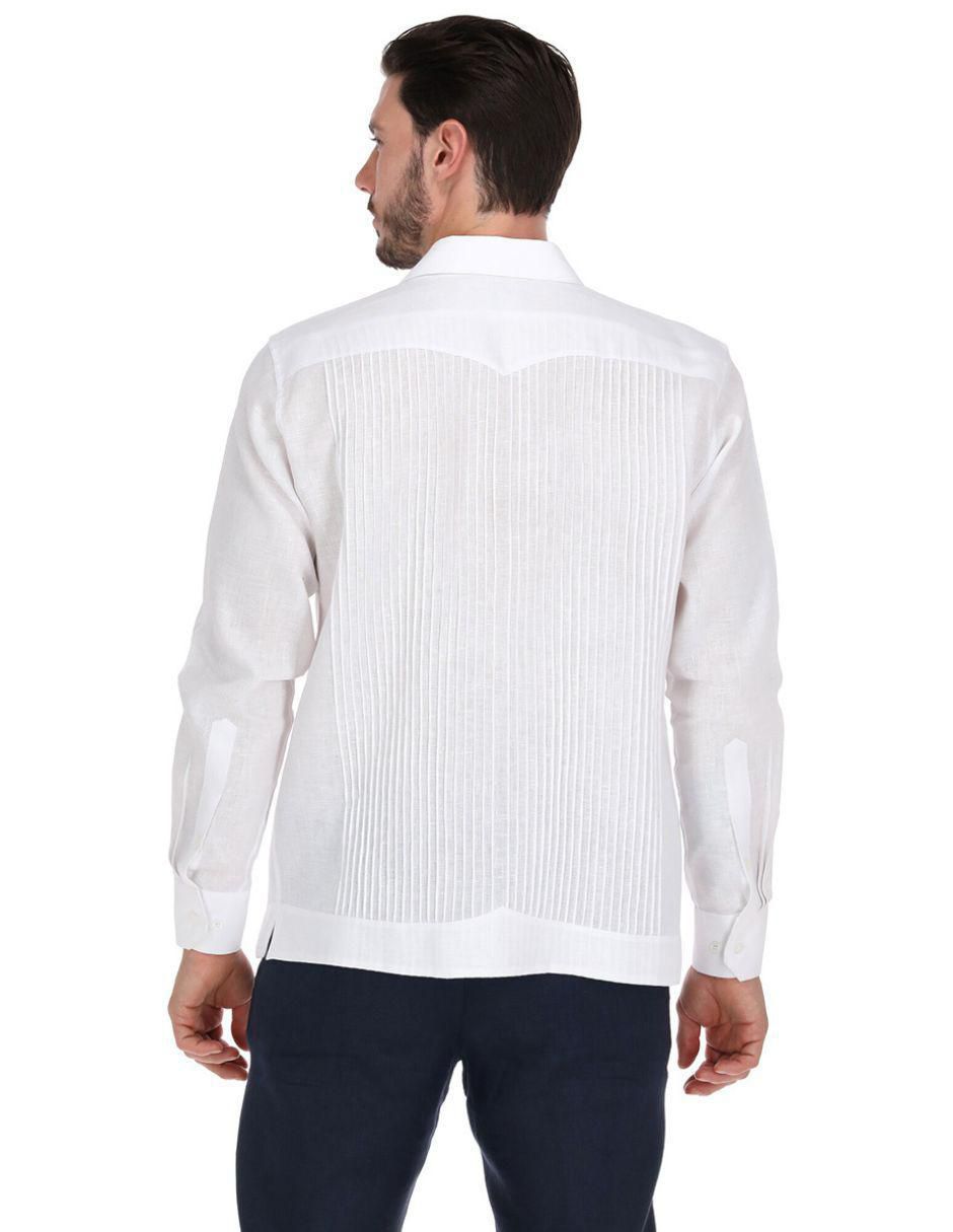 Guayabera manga larga para para hombre 4