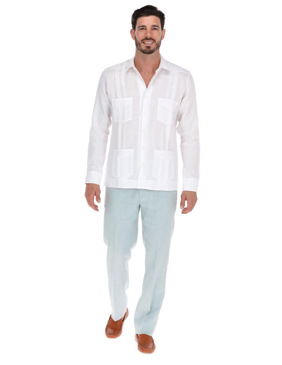 Guayabera manga larga para hombre 5