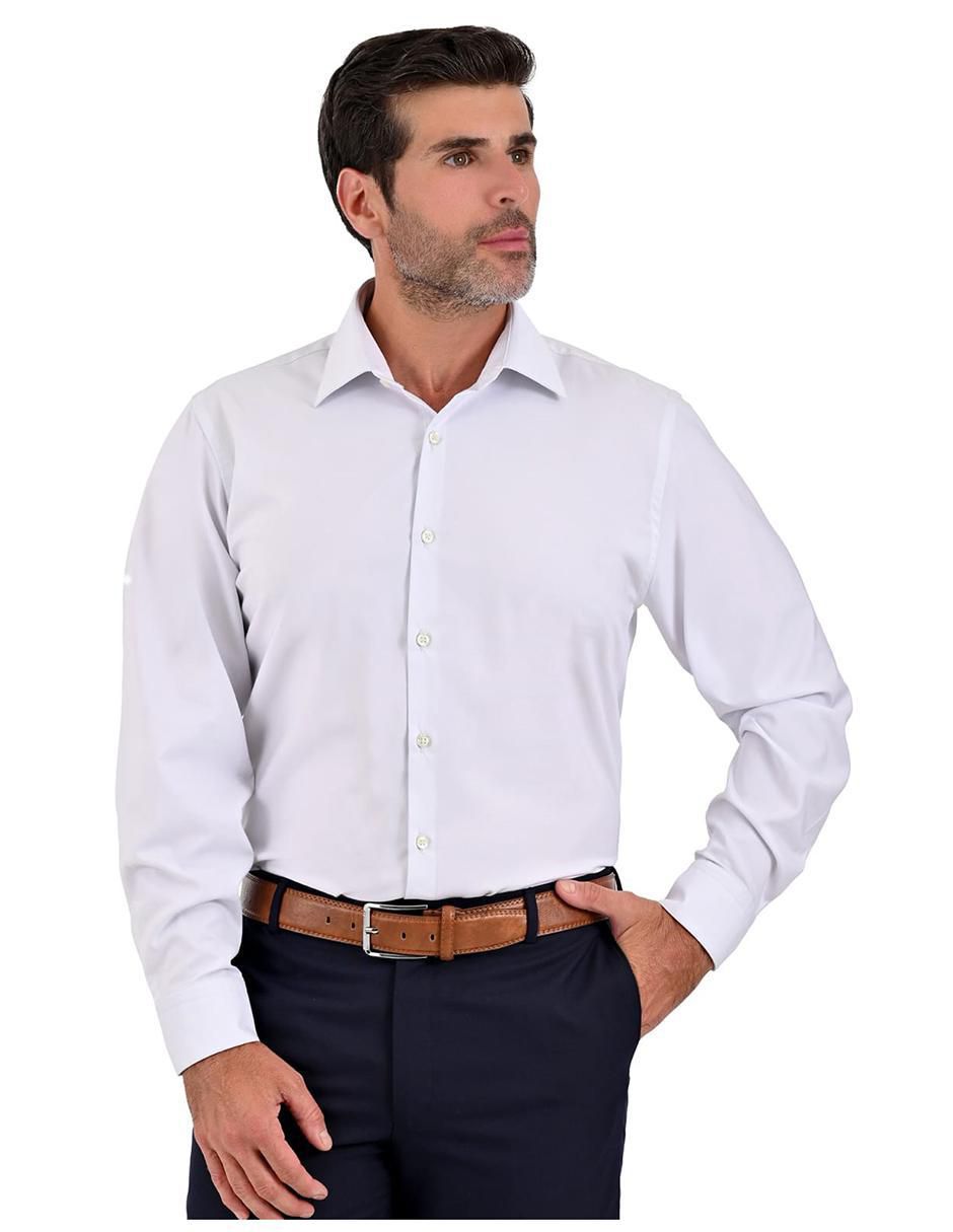 Camisa de vestir de bambú manga larga para hombre