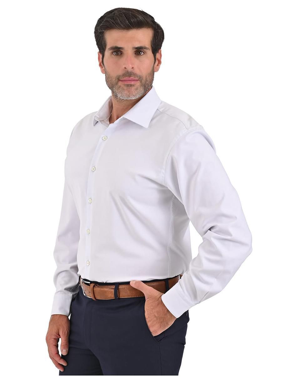 Camisa de vestir de bambú manga larga para hombre 5