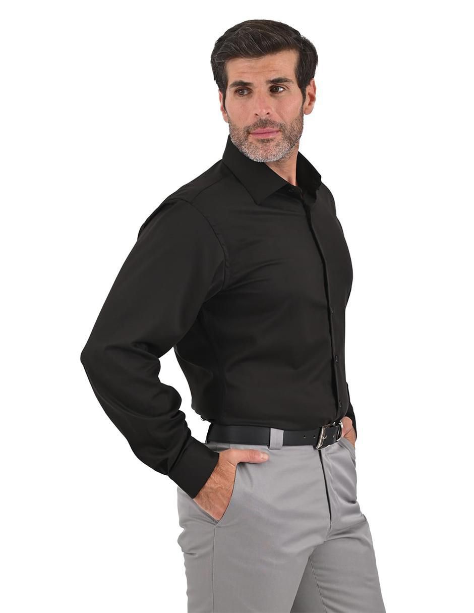 "camisa/sobrecamisa" formal michel blanc "de" (si aplica) bambú "manga" larga "para hombre"