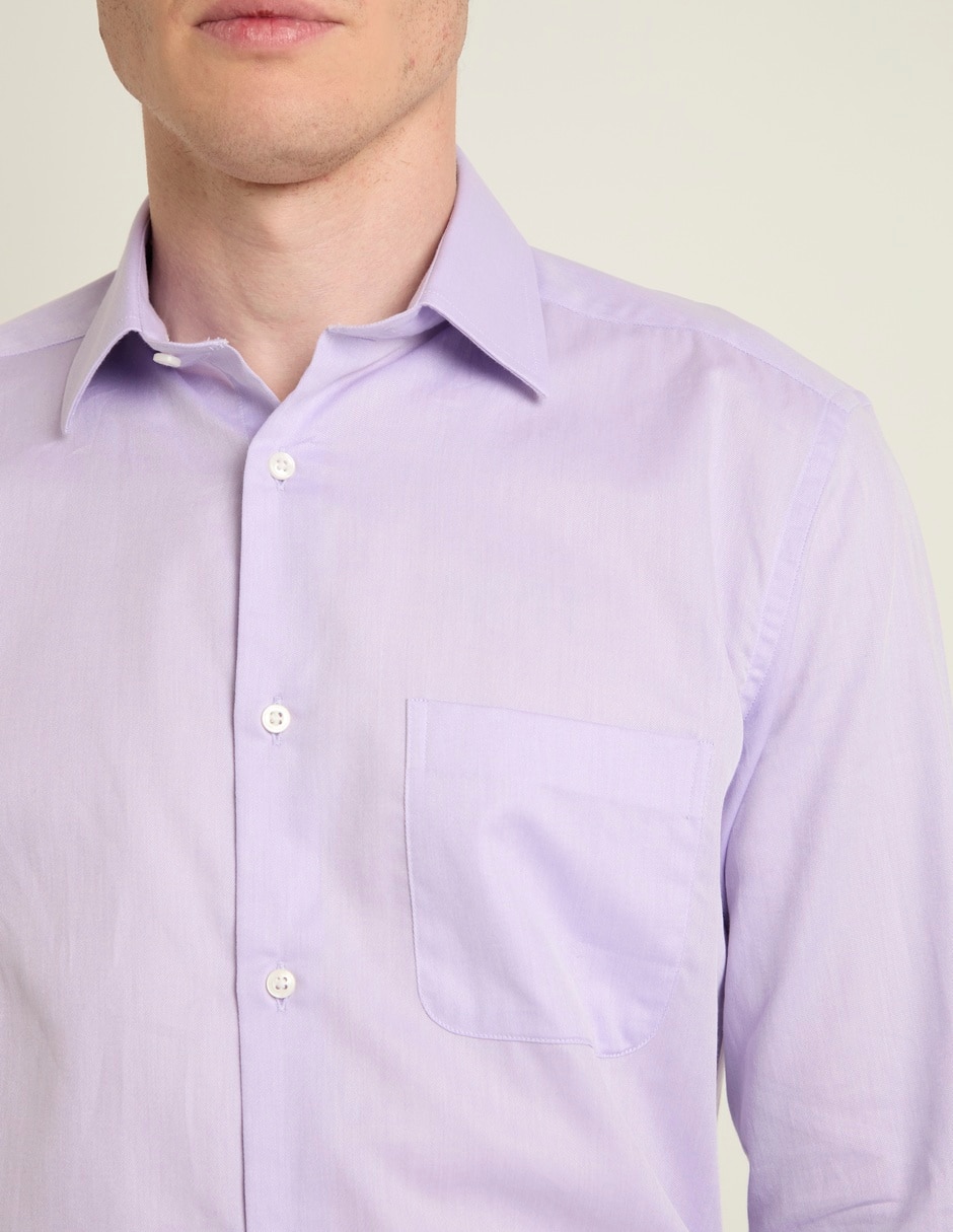Camisa de vestir de algodón manga larga para hombre 4