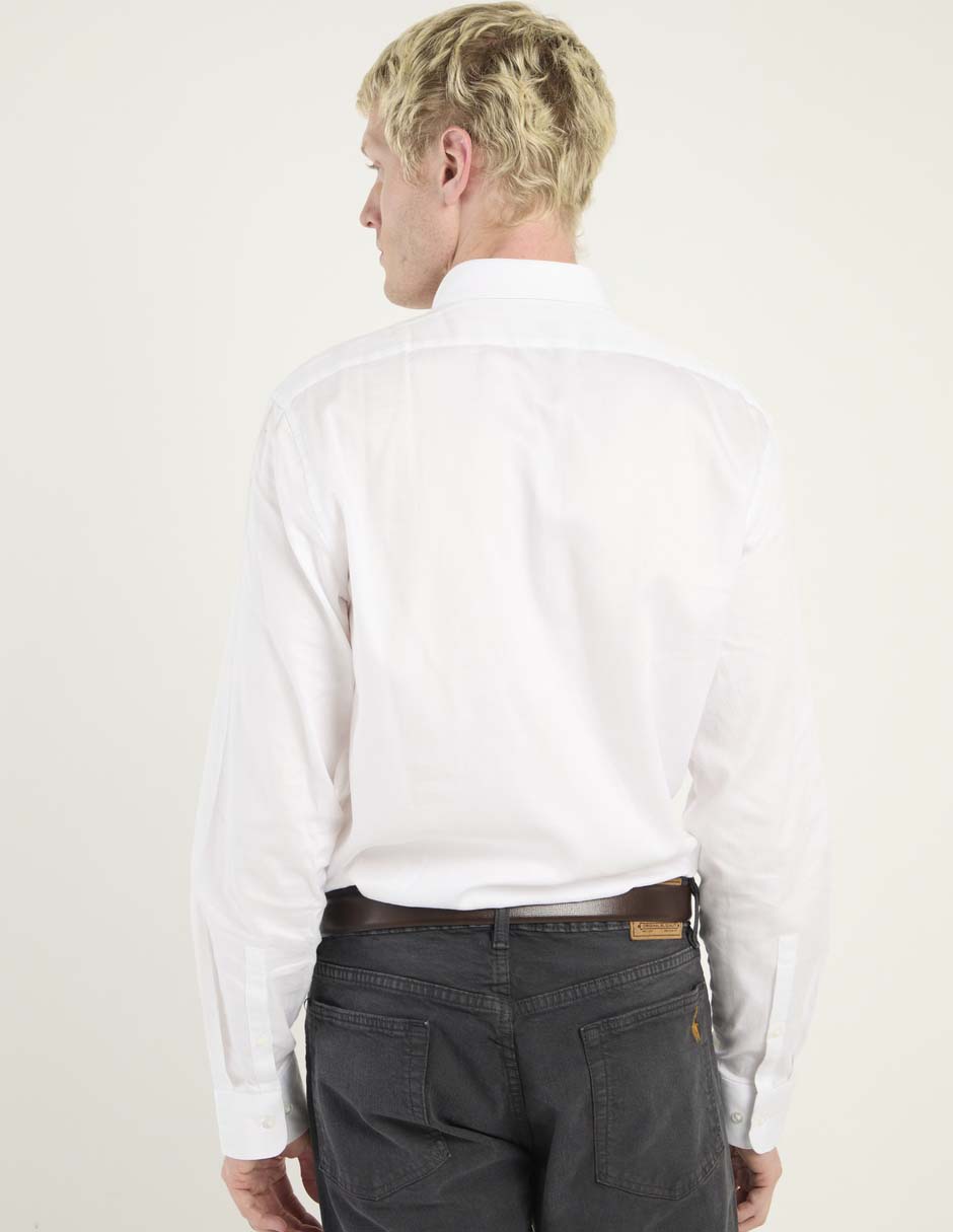 Camisa de vestir de algodón manga larga para hombre 2