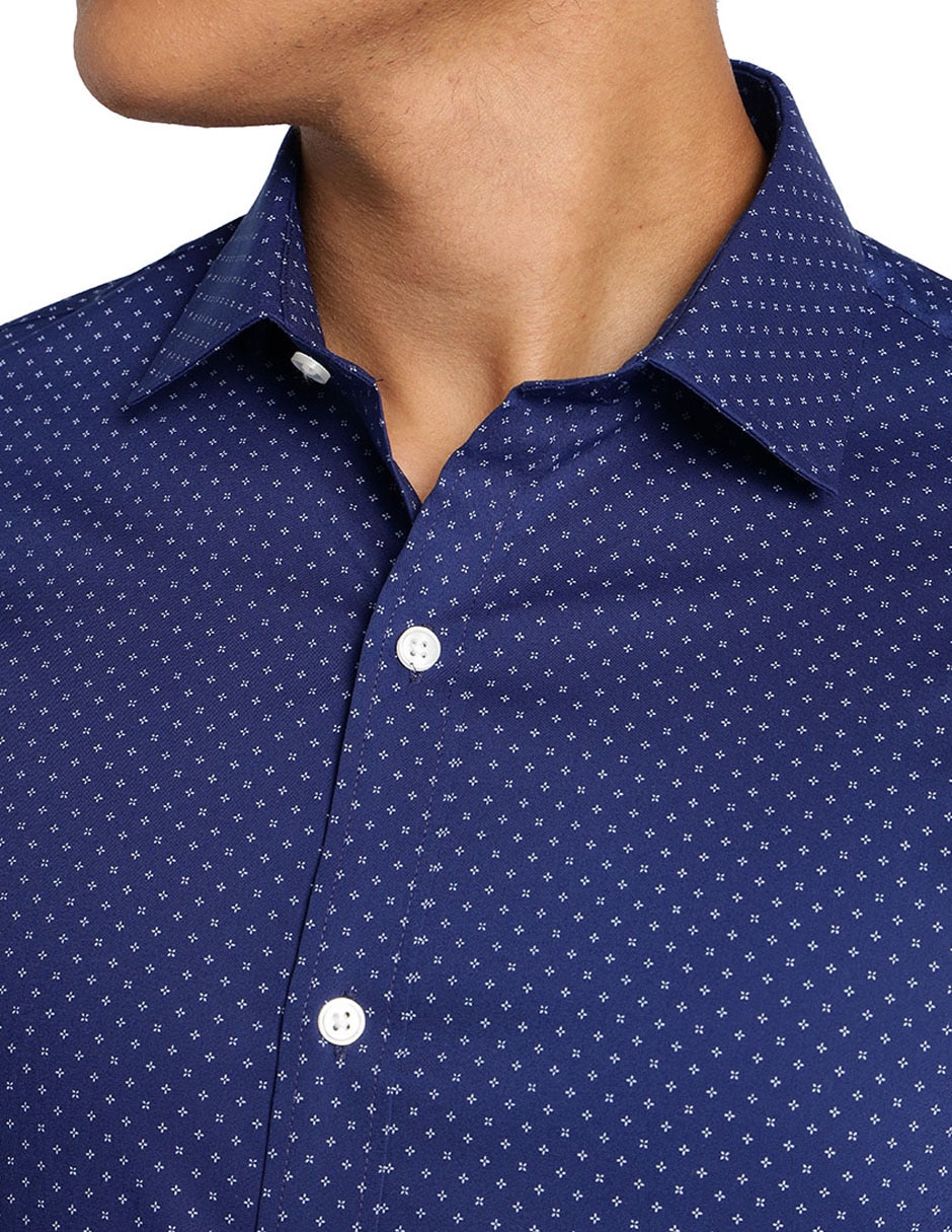 Camisa de vestir de algodón manga larga para hombre 4