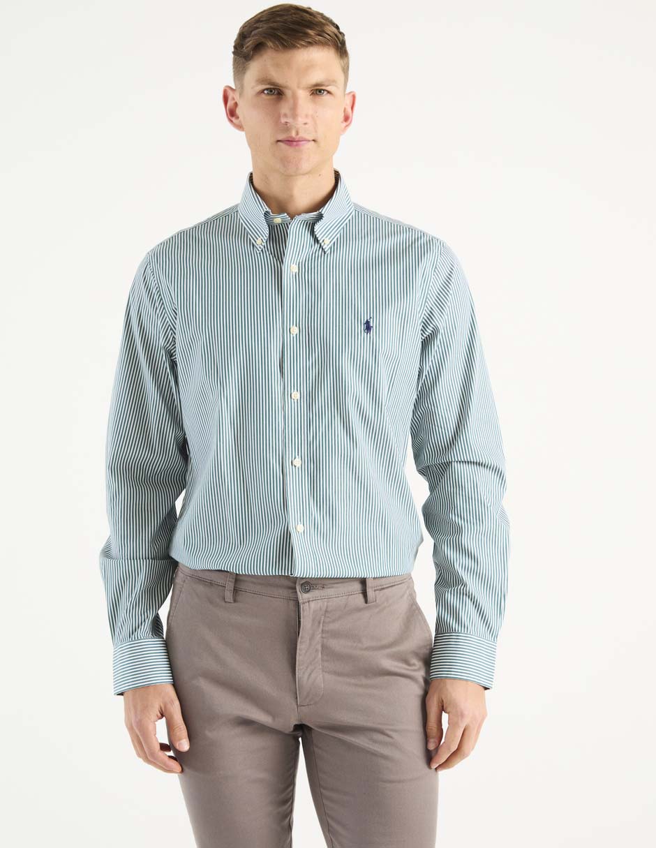 Camisa casual de algodón manga larga para hombre Camisa casual de algodón manga larga para hombre